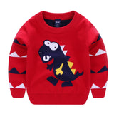 Boy's explosion of wild dinosaur sweater - Almoni Express