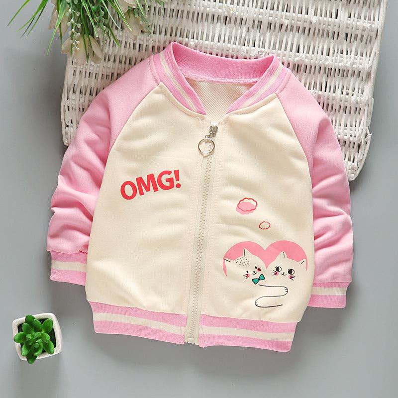 Boys And Girls Jackets Korean Baseball Uniforms Children's Babies Casual Western Style - Almoni Express