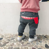 boys casual pants autumn loaded Korean children's casual sweatpants baby cartoon loose trousers - Almoni Express