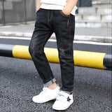 Boys' denim trousers, new style, big children's trousers, spring and autumn children's trousers - Almoni Express