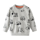 Boys Knitted Terry Cotton Long-sleeved Sweater New - Almoni Express