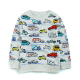 Boys Knitted Terry Cotton Long-sleeved Sweater New - Almoni Express