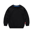 Boys Korean Round Neck Solid Color Loose Long Sleeve Pullover - Almoni Express