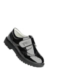 Boys Leather Shoes Student Campus Black British Style - Almoni Express