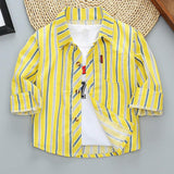 Boys Long Sleeve Plaid Shirt Jacket Spring - Almoni Express