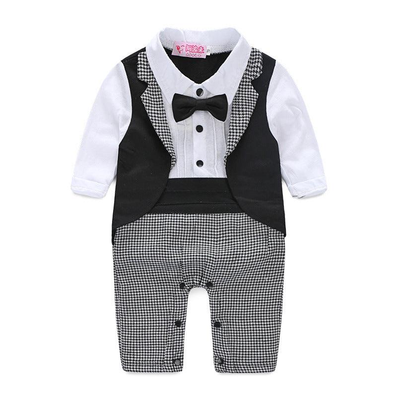 Boys' long-sleeved gentleman romper - Almoni Express