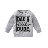 Boys Polyester Letter Grey Sweatshirt Top - Almoni Express