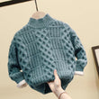 Boys Sweater Bright Color New Western Style Plus Velvet - Almoni Express