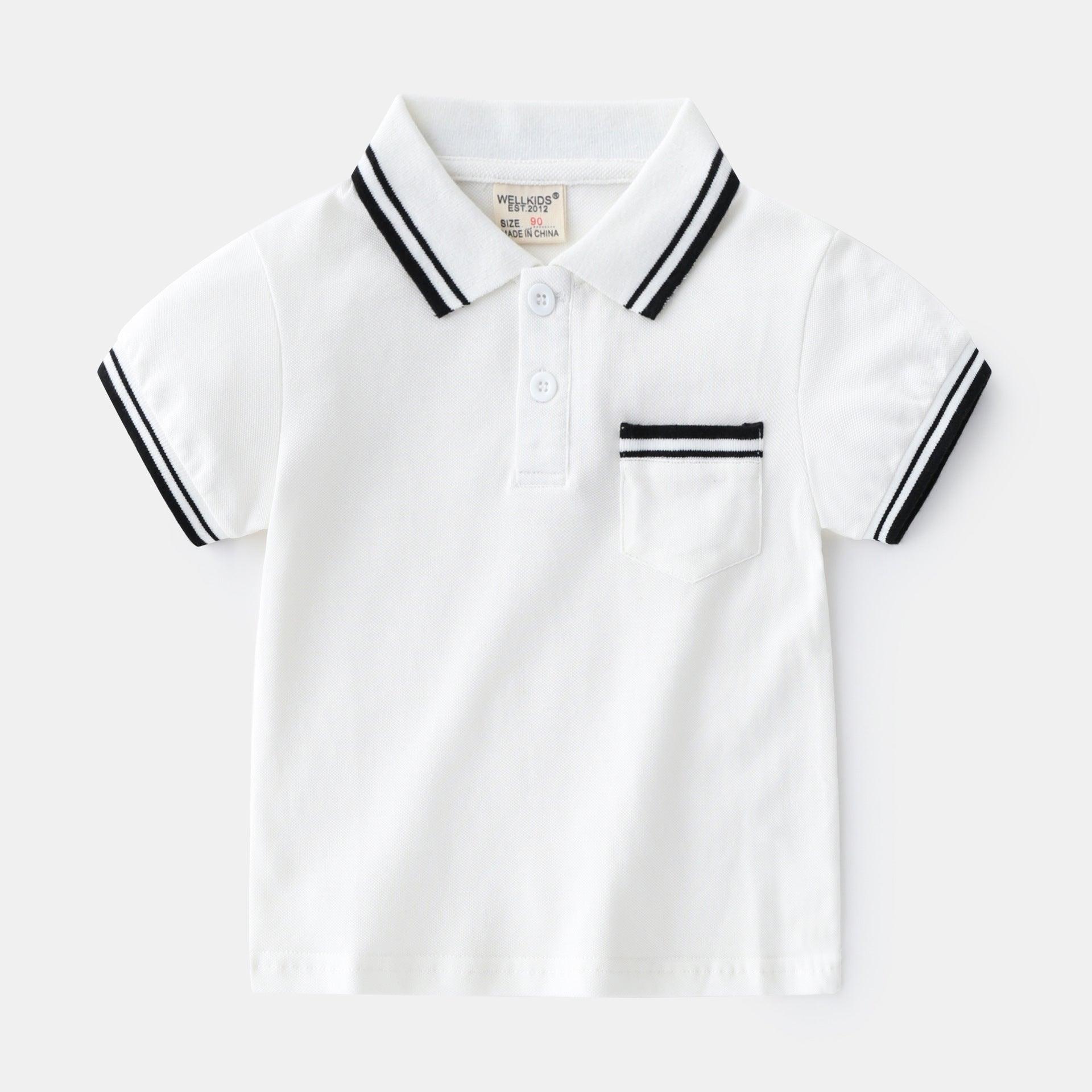 Boys' T-Shirt Summer Polo Shirt - Almoni Express