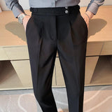 British Style Business Formal Wear Suit Pants Men - Almoni Express