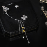 Butterfly Tassel Ear Clip Long Female Non-piercing Earrings - AL MONI EXPRESS