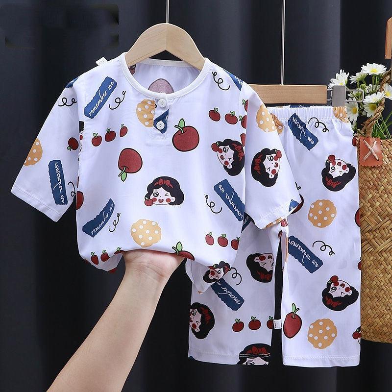 Summer Clothes Cotton Silk Air-conditioning Clothes Baby Clothes - Almoni Express