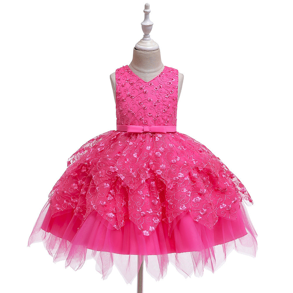 Clothing Baby Girls Middle And Small Children Kindergarten Dresses