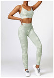 Camouflage Printing Seamless Yoga Suit Quick-drying High Waist Running Workout Clothes - AL MONI EXPRESS