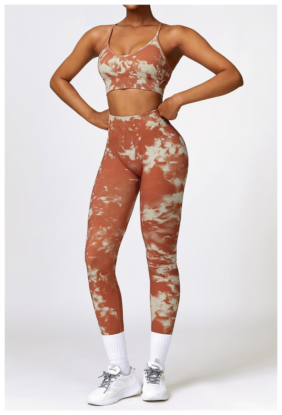 Camouflage Printing Seamless Yoga Suit Quick-drying High Waist Running Workout Clothes - AL MONI EXPRESS