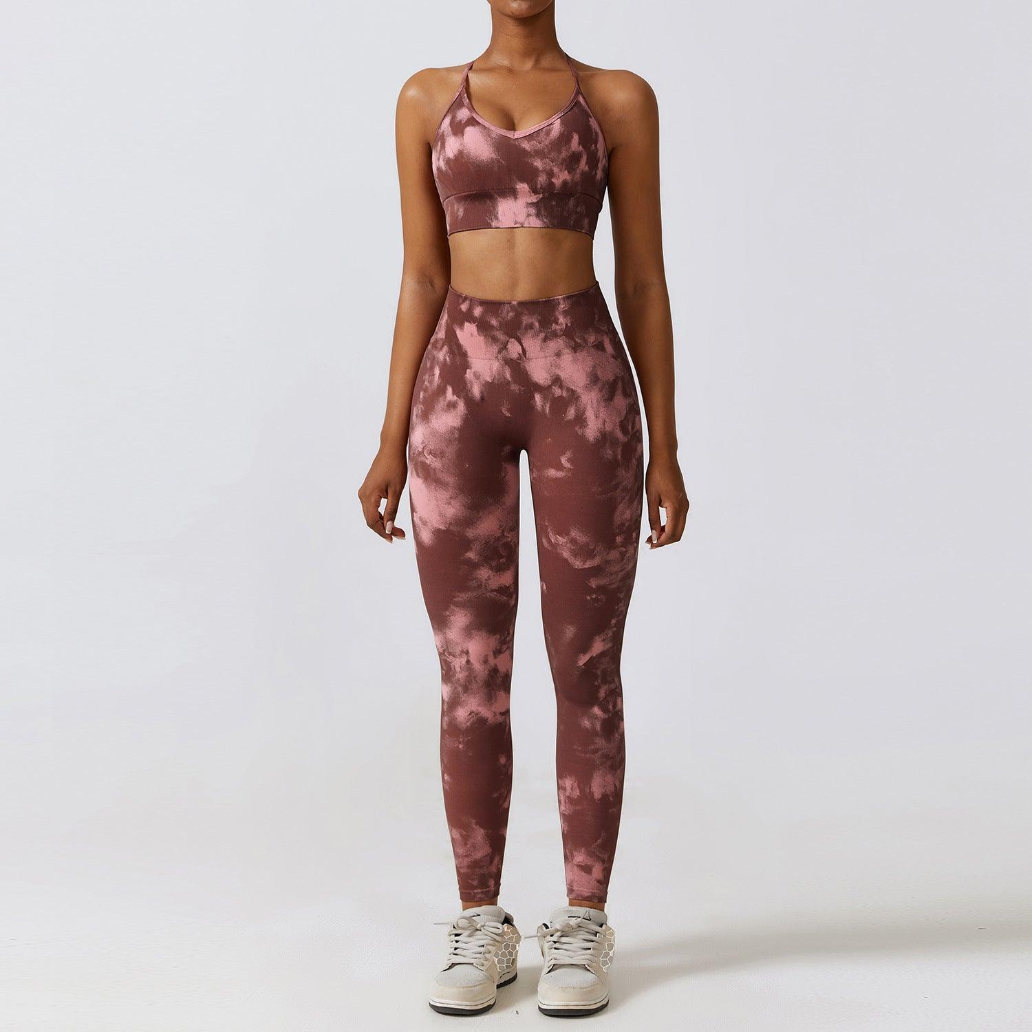 Camouflage Printing Seamless Yoga Suit Quick-drying High Waist Running Workout Clothes - AL MONI EXPRESS