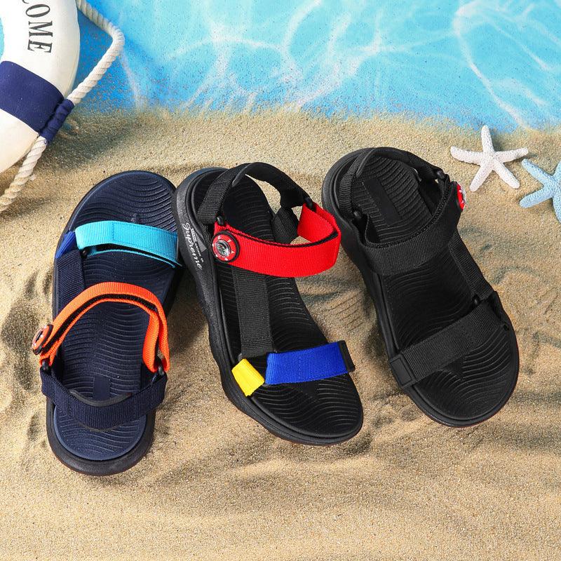 Candy Color Kids Webbing Beach Sandals - Almoni Express