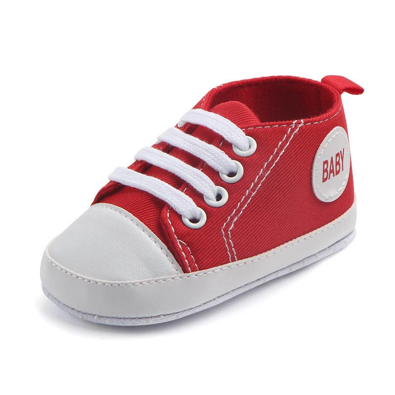 Canvas Classic Sports Sneakers Baby Boys Girls First Walkers Shoes Infant Toddler Soft Sole Anti-slip Baby Shoes - Almoni Express