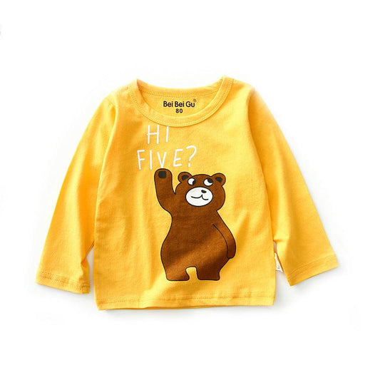 Cartoon children's long sleeve t-shirt bottoming shirt - Almoni Express