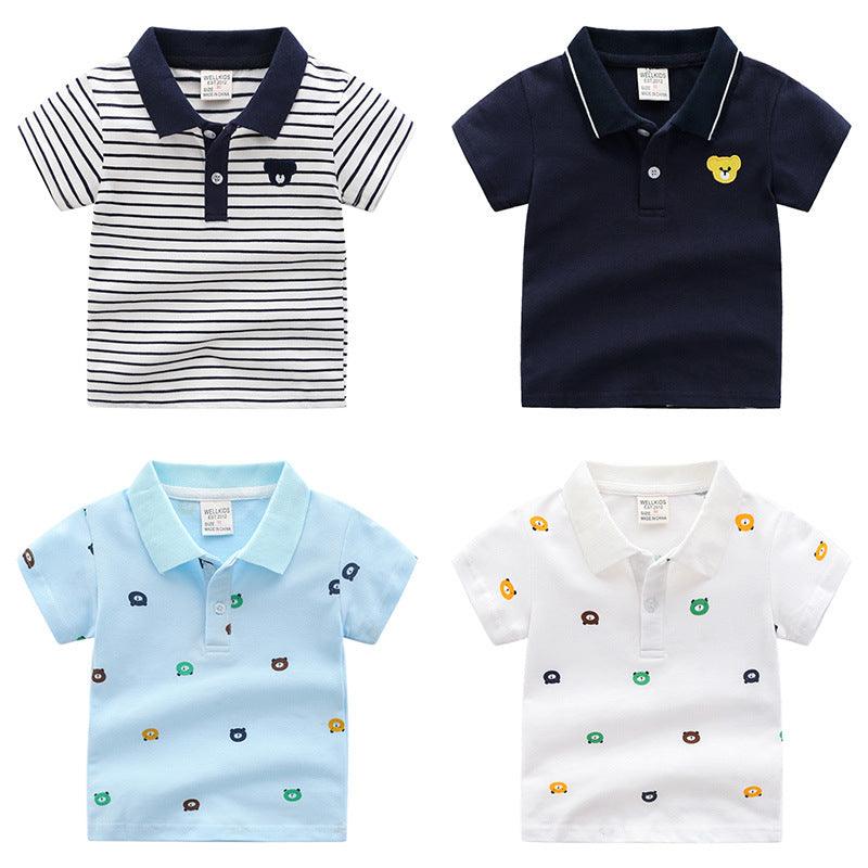 Cartoon Children's Shirt Short Sleeve POLO Shirt - Almoni Express