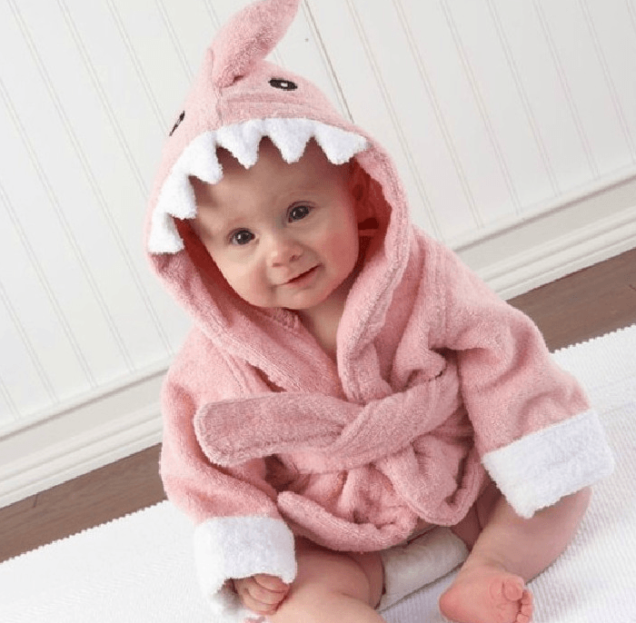 Cartoon Cute Animal Modeling Baby Bath Towels Baby Bathrobes Cotton Children's Bathrobes Baby Hooded - Almoni Express