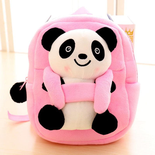 Cartoon panda plush children's school bag - Almoni Express