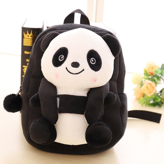 Cartoon panda plush children's school bag - Almoni Express