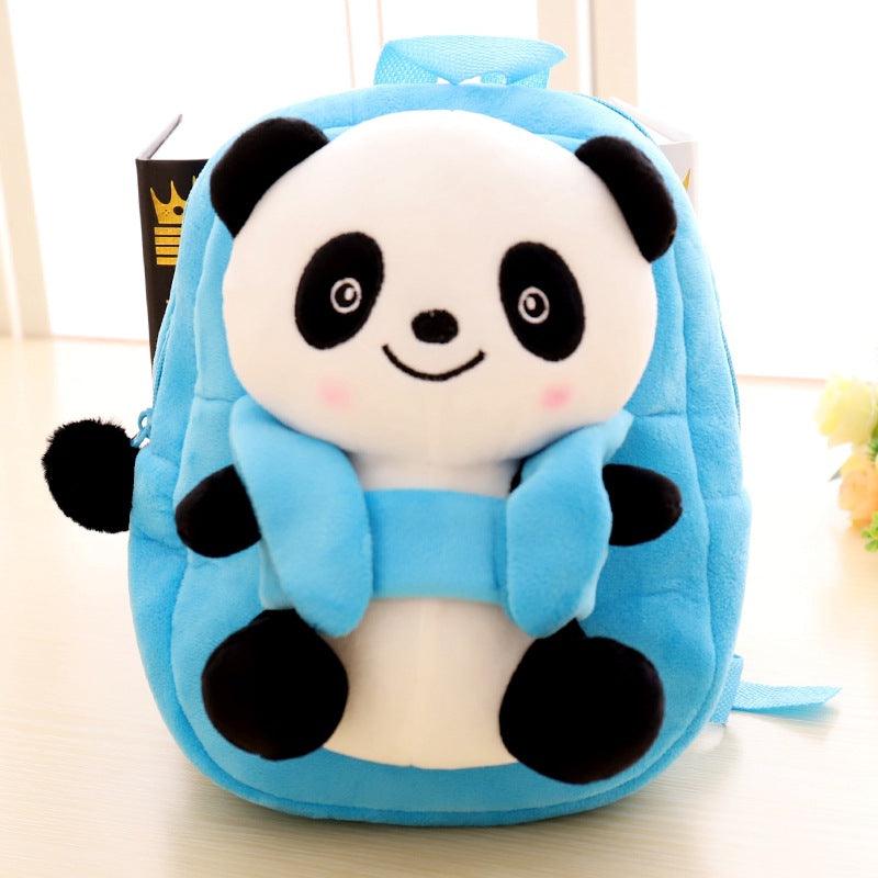 Cartoon panda plush children's school bag - Almoni Express