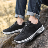 Casual Air Cushion Mesh Shoes Men Outdoor Breathable Lace-up Sneakers Running Sports Shoes - AL MONI EXPRESS