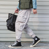 Casual Cargo Pant Men Harajuku Pencil Pants Many Pockets - AL MONI EXPRESS