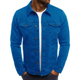 Casual Men Jacket Denim Button Shirt - AL MONI EXPRESS