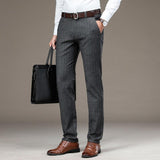 Casual Men's Trousers Striped Suit Trousers - Almoni Express