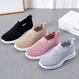 Casual Mesh Shoes Sock Slip On Flat Shoes For Women Sneakers Casual Soft Sole Walking Sports Shoe - AL MONI EXPRESS