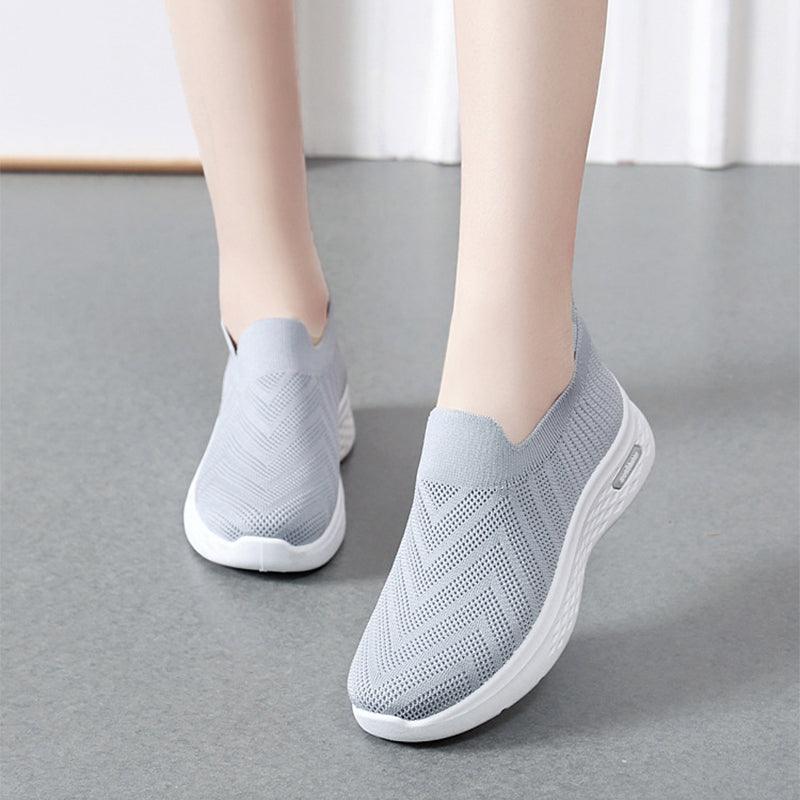 Casual Mesh Shoes Sock Slip On Flat Shoes For Women Sneakers Casual Soft Sole Walking Sports Shoe - AL MONI EXPRESS