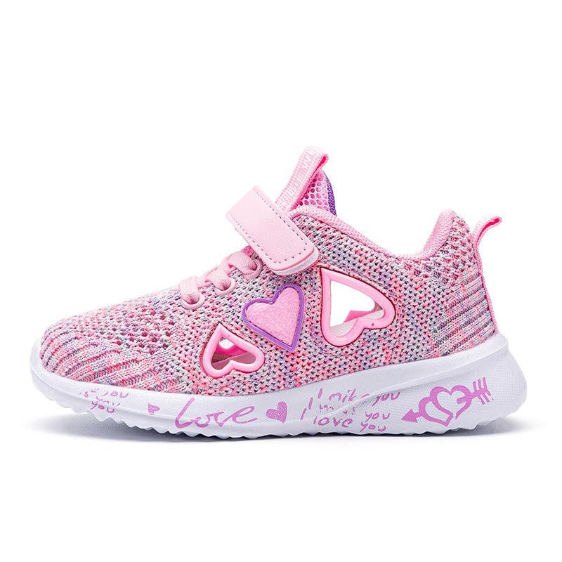 Casual Shoes Light Mesh Sneakers Kids Summer Children Fashion Tenis Cute Sport Cartoon Female Running Sock Footwear - Almoni Express