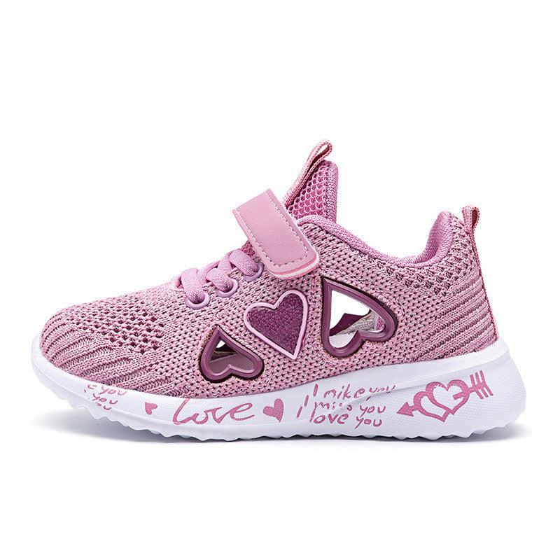 Casual Shoes Light Mesh Sneakers Kids Summer Children Fashion Tenis Cute Sport Cartoon Female Running Sock Footwear - Almoni Express