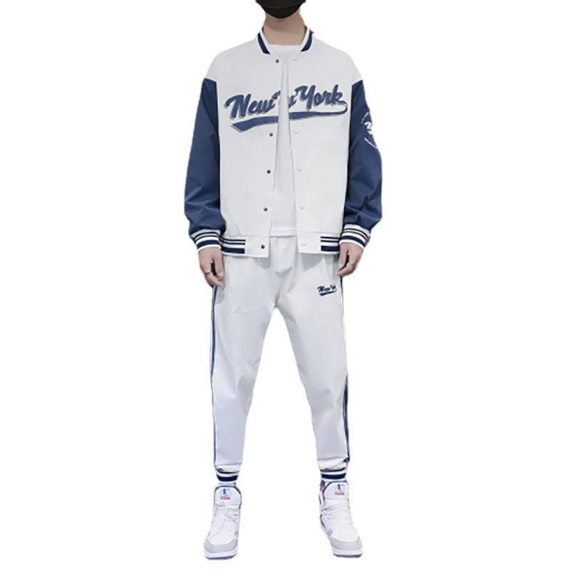 Casual Sports Baseball Suit Printed Two-piece Suit Men's Clothing - AL MONI EXPRESS