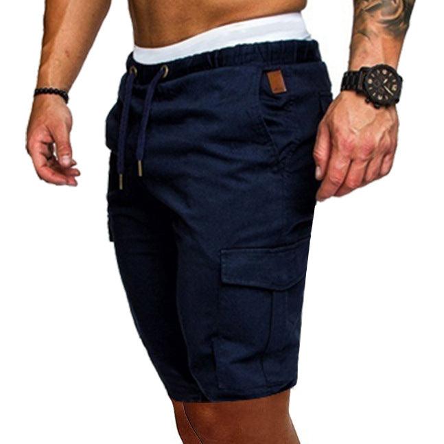 Casual tooling multi-pocket casual men's shorts - Almoni Express