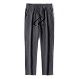 Casual Trousers Men's Loose-fitting Sanding Straight Pants - Almoni Express