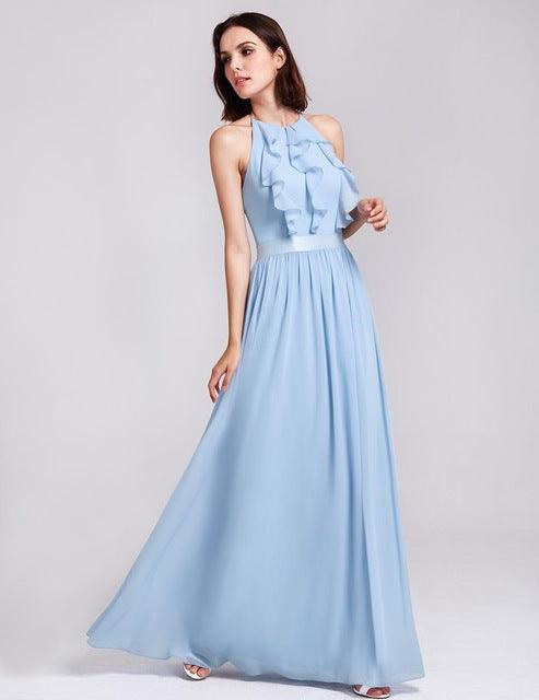 Chiffon Bridesmaid Dress Wedding Long Dress - Almoni Express