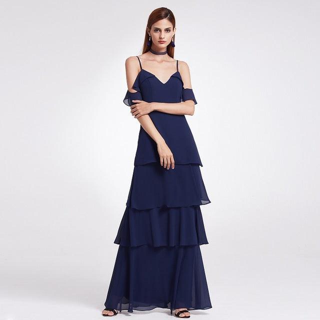 Chiffon Bridesmaid Dress Wedding Long Dress - Almoni Express