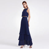 Chiffon Bridesmaid Dress Wedding Long Dress - Almoni Express