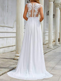 Chiffon Lace Trailing Wedding Large Swing Dress - Almoni Express