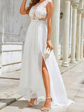 Chiffon Lace Trailing Wedding Large Swing Dress - Almoni Express