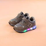 Child Led Liht Shoes Baby Boys Sneaker Kids Irl Sport Shoe - Almoni Express