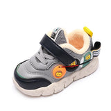 Children Leather Short Plush Sports Shoes Boys' Walking Cotton Shoes - Almoni Express