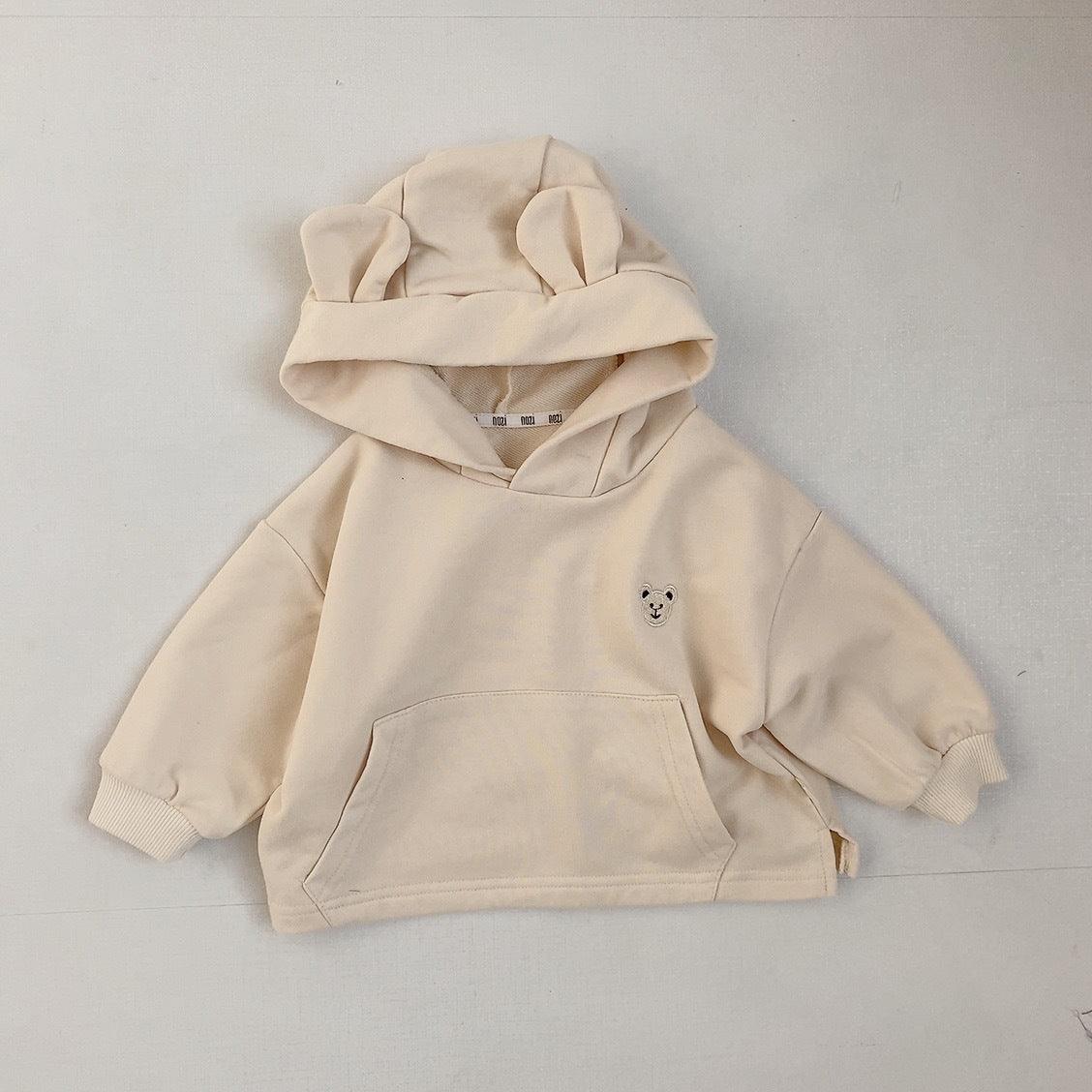 Children's Autumn Bear Hooded Sweatshirt - Almoni Express