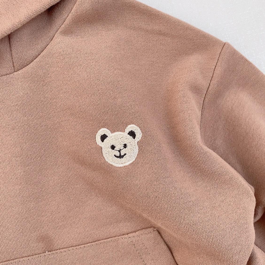 Children's Autumn Bear Hooded Sweatshirt - Almoni Express