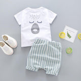 Children's Baby Children's Summer Short-sleeved Outdoor Clothes Two-piece Set - Almoni Express