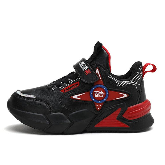 Children's basketball shoes with leather surface - Almoni Express